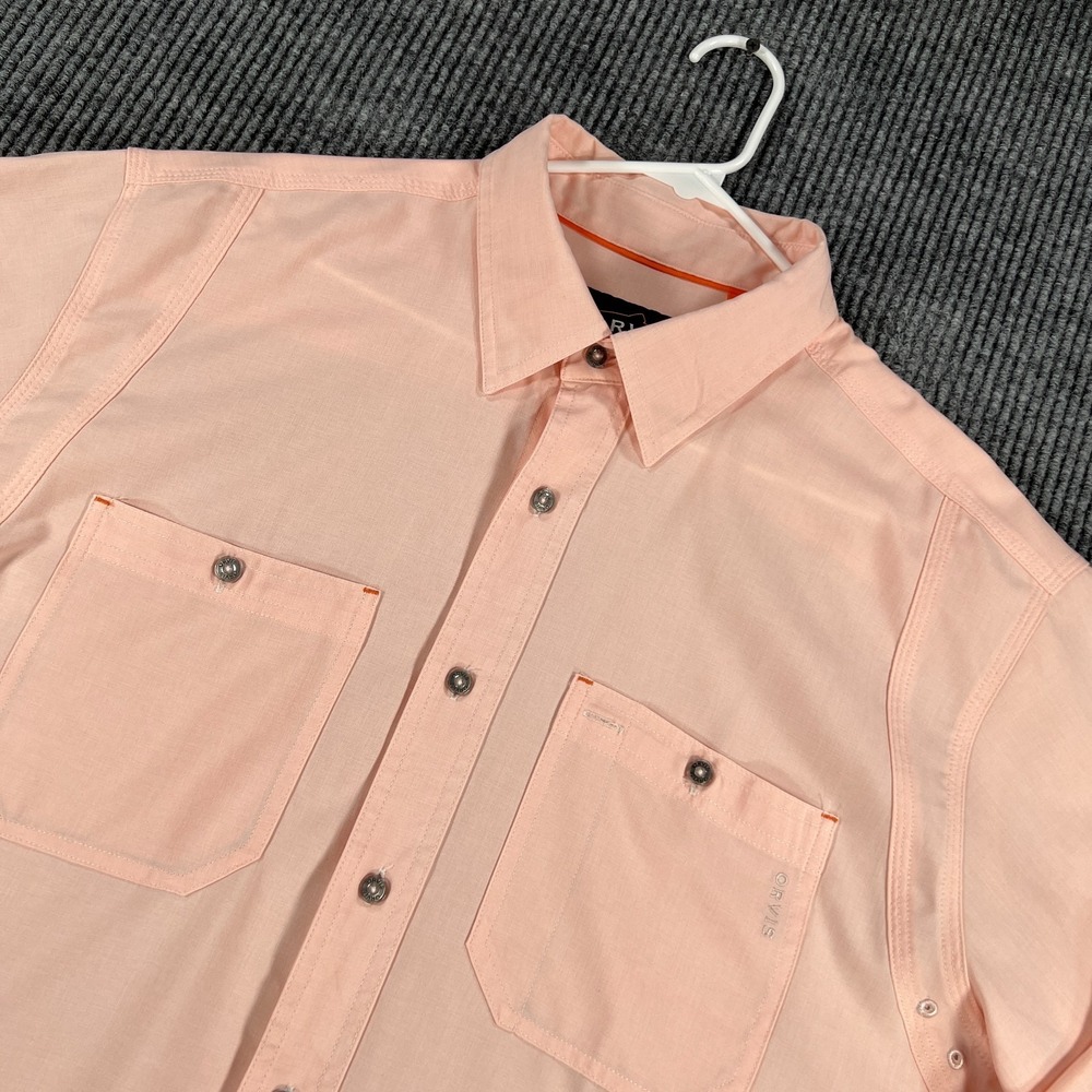 Orvis Shirt Mens‎ Large Pink Long Sleeve Button Up Fishing Outdoor Camping Hike